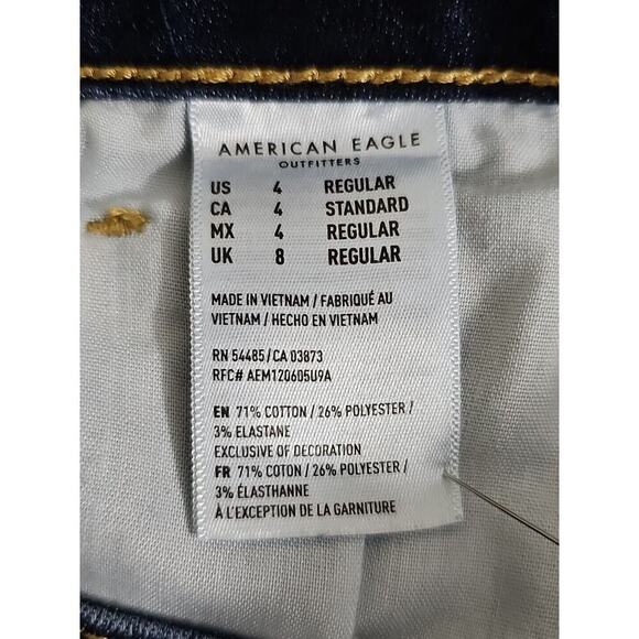 American Eagle~Woman Size 4~Blue Denim Dark Wash Ne(x)t Level StretchSkinny Jean - Picture 7 of 11